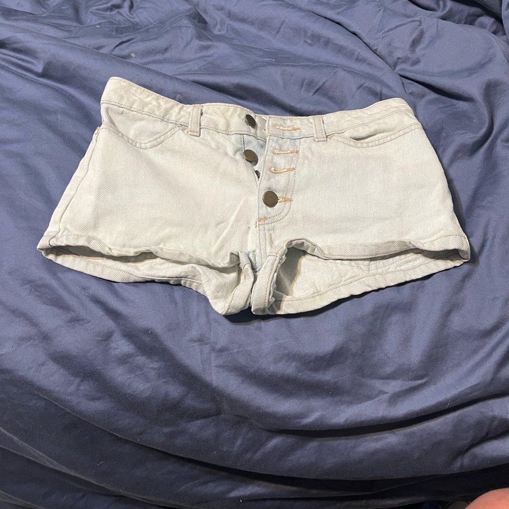 American Apparel Women's Light wash Jean Short Shorts